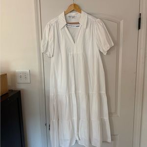 Size large English factory white cotton dress